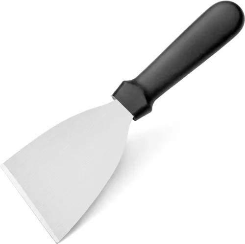New Star Foodservice 38323 Rascadores de parrilla con mango de plástico, borde inclinado, 4 x 8.5 pulgadas, color negro