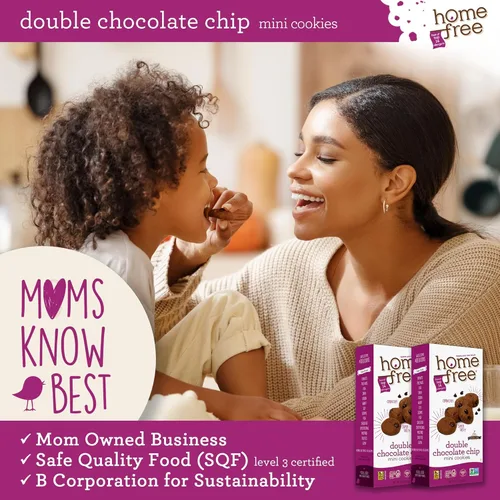 Vista 6 de Homefree Mini caja doble de galletas con chispas de chocolate, sin gluten, sin nueces, vegano, seguro para la escuela y apto para alérgicos, caja