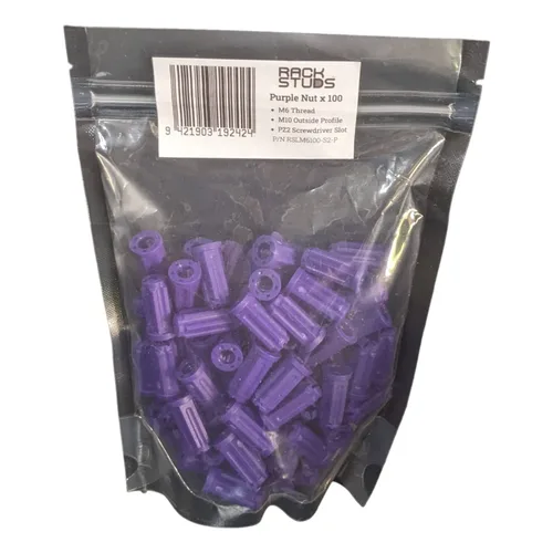 Vista 5 de Rackstud M6 Nut - Paquete de 100 tuercas de repuesto para tuercas de jaula tradicionales, se adapta a todas las series II, incluyendo nuevo dúo