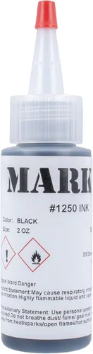 Vista 3 de ExcelMark Mark II - Kit de almohadillas reversibles para sellos de goma, incluye tinta de 2 onzas (negro)