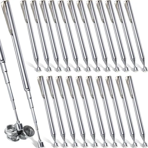 Vista 17 de Patelai 2 Piezas Herramientas Telescópicas de Recogida Magnética Agarradoras Herramientas de Alcance con Clip de Bolsillo 25 Pulgadas Imán