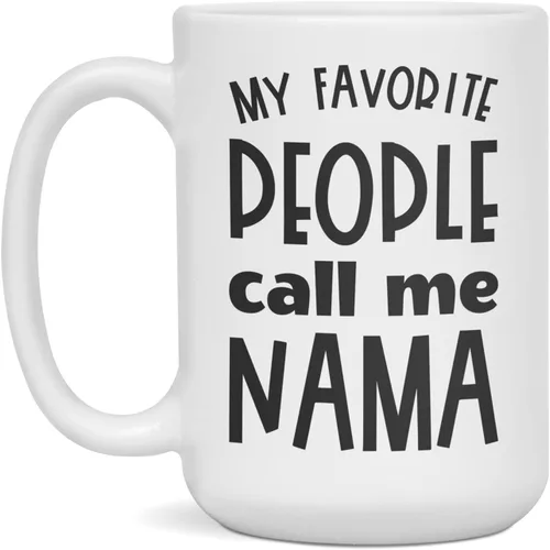 Vista 3 de My Favorite People Call Me Nama - Taza de café para Nama, 11 onzas, color blanco