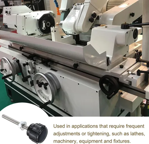 Vista 5 de Uxcell - 4 juegos de pomos moleteados con tornillos de pulgar, tuercas y arandelas, rosca macho métrica M3 x 30 mm, 14 mm de plástico, cabeza de 304