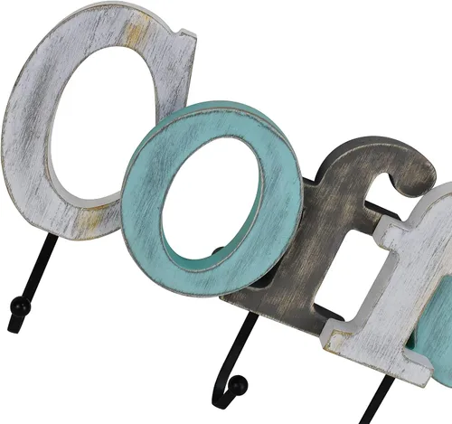 Vista 8 de Letrero de madera para café, gancho de pared, soporte decorativo para taza