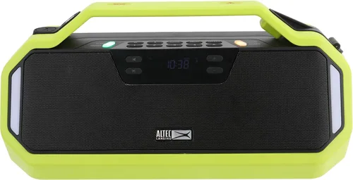 Altec Lansing StormChaser Rechargeable Emergency Radio, Portable Bluetooth Speaker with NOAA AM FM for Weather Alerts, Solar Powered Survival