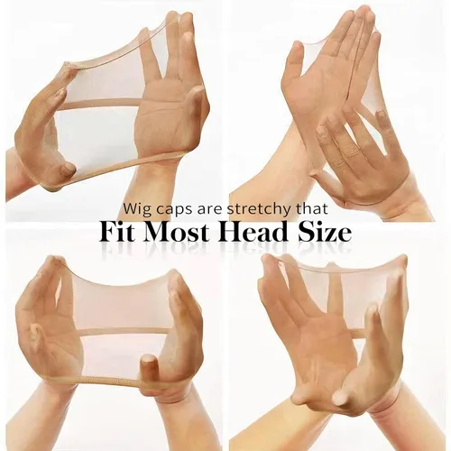 Vista 8 de Tinashe Invisable - Gorra de peluca HD, 4 unidades, alta transpirabilidad, ultrafina, elástica, calva para pelucas de encaje frontal