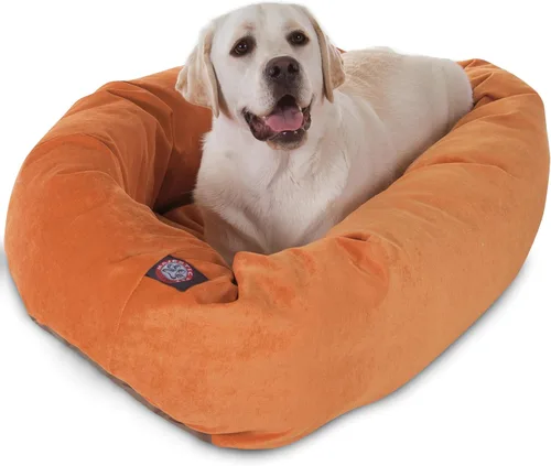 Vista 43 de Majestic Pet Cama para perros calmante de microterciopelo de 24 pulgadas, lavable – Cama redonda suave y acogedora para perros con soporte
