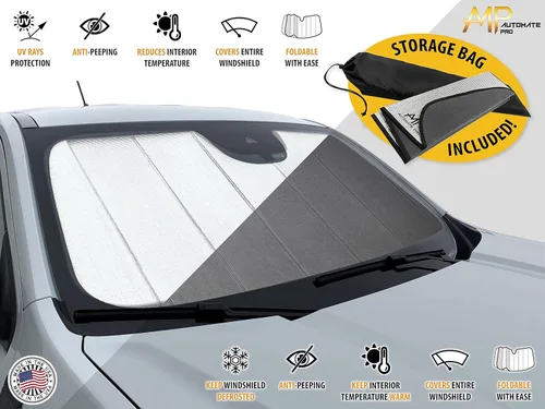 Vista 6 de Parasol plegable para parabrisas de ajuste personalizado para Honda Pilot SUV 2023, 2024, 2025, parasol compacto, bloquea los rayos UV, protector