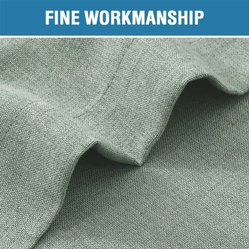 Vista 6 de H.VERSAILTEX Cortinas francesas de lino con textura de privacidad, cortinas de ventana de cocina, cortinas impermeables de 26 x 68 pulgadas