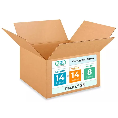 Vista 104 de IDL Packaging Paquete de 5 cajas de envío altas de 8 x 8 x 48 pulgadas, extra resistentes de 200 libras frente a caja regular, cajas de mudanza