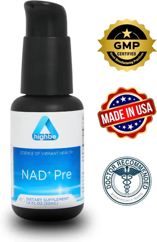 Suplemento dietético pre liposomal NAD+ con NMN y TMG, 1.6 onzas líquidas, fórmula de apoyo celular
