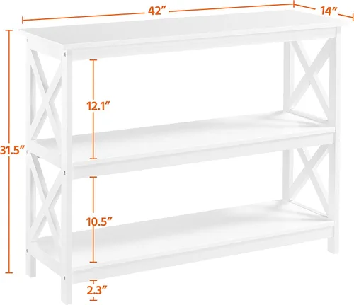 Vista 4 de Yaheetech Soportes de televisión y centros de entretenimiento con estante de almacenamiento de 3 niveles soporte de TV para sala de estar, negro
