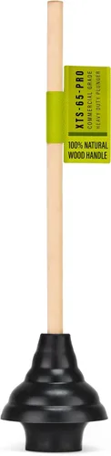 Vista 10 de SteadMax Destapacaños de Inodoro Resistente, Copa de Goma de Doble Fuerza de Empuje de Grado Comercial con Mango de Madera (22")