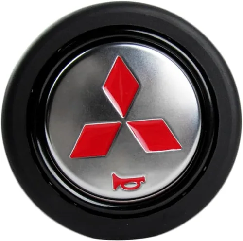 Vista 25 de Q1-TECH, botón redondo JDM universal para volantes aftermarket de 6 pernos con abertura de dos pulgadas 2" para botón de bocina (AUD-BK)