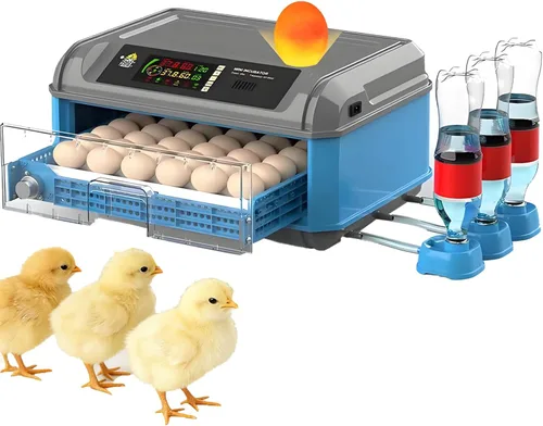 Poultry Hatcher Machine 56 Eggs Automatic Egg Incubator with Digital Control, Humidity Management, Auto Turner & LED Display – for Chicken, Duck