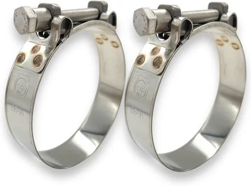 Vista 14 de TT Abrazaderas de manguera resistentes, abrazadera de acero inoxidable 304 con perno en T, rango ajustable de 0.67 a 0.748 in, tuercas en T sólidas