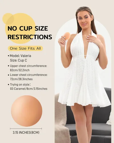 Vista 5 de Niidor Calcomanías adhesivas reutilizables de silicona para pezones para mujeres, pétalos de pecho con estuche de viaje