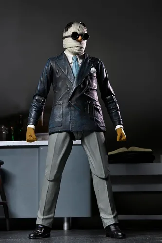 Vista 9 de NECA - Monstruos universales - Figura de acción a escala de 7 pulgadas - Figura de hombre invisible definitiva (color)
