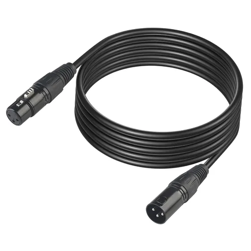 Vista 10 de Cables XLR, cable DMX macho a hembra (paquete de 2), cable de micrófono XLR de 4 pies/3.9 ft, terminador DMX ligero conector de 3 pines