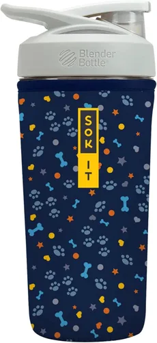 Vista 31 de Funda aislante de neopreno para botella mezcladora de proteínas Sok It BotlSok (Jardín inglés de picnic, se ajusta a botella mezcladora de 28 oz)