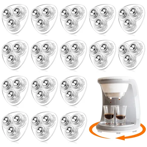 Vista 39 de Honoson 8 Piezas Ruedas Giratorias Autoadhesivas Rodillos para Electrodomésticos Deslizadores de Electrodomésticos para Cocina Rueda Universal Negro