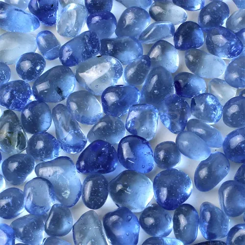 Vista 10 de WAYBER Piedras de vidrio, 1 libra/460 g de rocas decorativas de cristal de mar irregulares, no tóxicas, cristales artificiales para acuarios