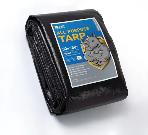 Vista 154 de GUARD SHIELD - Lonas impermeables, de polietileno, cuadradas, gruesas, resistentes a los rayos ultravioleta, con ojales, para exteriores, 12 x 24