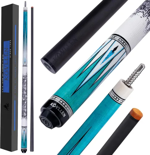 Vista 24 de KONLLEN Carbon Fiber Pool Cue Stick 58-inch Professional Pool Sticks for Adults Full Carbon Technology Low Deflection Pool Cue Billiard Cues with