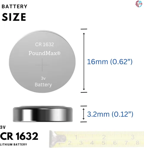 Vista 5 de PoundMax CR 1632 Baterías 3v Batería de botón de litio Paquete combinado - 5