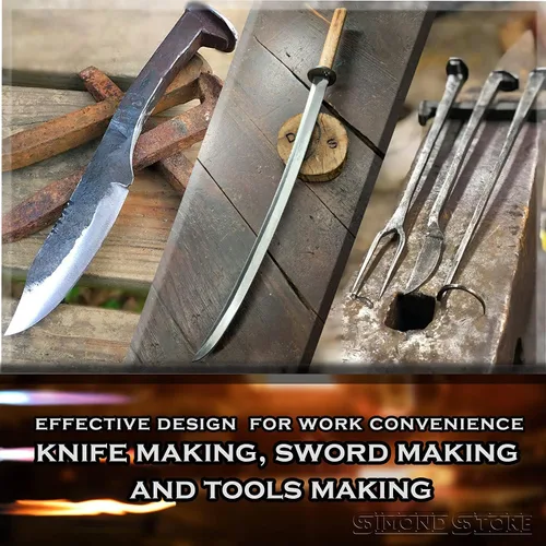 Vista 6 de Simond Store Herrería Forge Single Burner, 2600F, forja de gas propano para la fabricación de cuchillos herrería herrero herramientas