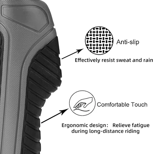 Vista 3 de ROCKBROS Empuñaduras de bicicleta de montaña, empuñaduras para manillar de bicicleta, doble abrazadera de aluminio para MTB BMX, extremos de barra