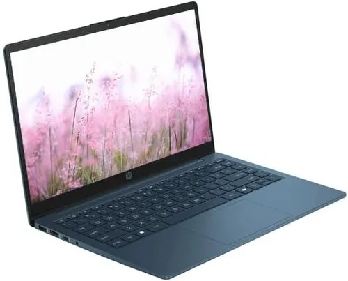 Vista 2 de Laptop portátil HP de 13.8" HD IPS, procesador Intel Celeron N hasta 2.78 GHz, 4 GB DDR4, SSD de 128 GB, HDMI, cámara web, Bluetooth, Windows 11