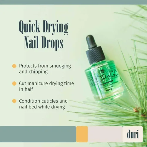 Vista 2 de duri Drop'n Go Gotas de uñas de secado rápido, gotas de secado rápido para esmalte de uñas de larga duración, 0.45 onzas líquidas (paquete de 1)