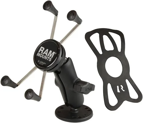 Vista 2 de RAM MOUNTS X-Grip - Soporte universal para teléfono con base perforada y brazo mediano, soporte seguro para teléfono inteligente para iPhone