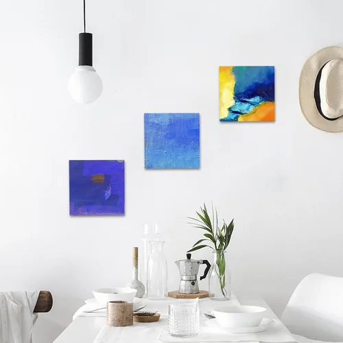 Vista 8 de YOUEON Paquete de 12 bloques de madera sin terminar para arte y manualidades, tablero de madera MDF de 4 x 4 x 1 pulgada, bloques cuadrados