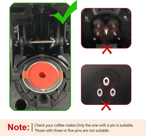 Vista 2 de K Cups reutilizables para Keurig, cápsulas de café reutilizables compatibles con la cafetera de taza única Keurig 1.0 y 2.0, K Cup de acero