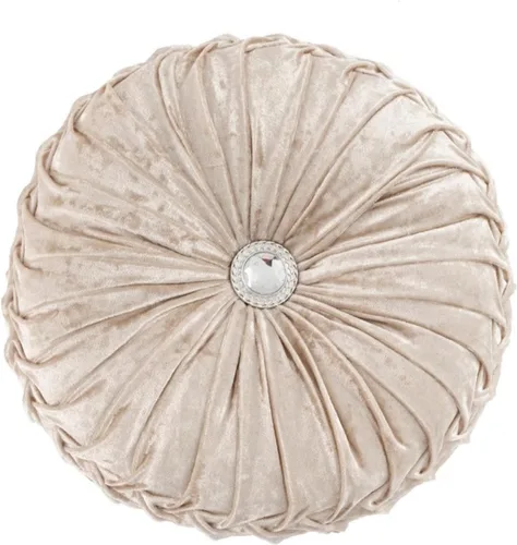 Vista 36 de Almohada redonda de terciopelo de 15 x 15 pulgadas, plisada, redonda, rellena de calabaza, para el hogar, para sofá, silla, cama, suelo de Beige