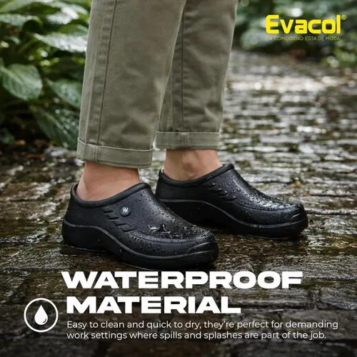 Vista 8 de Zapatos antideslizantes para mujer: zuecos sin cordones, cómodos zapatos de trabajo