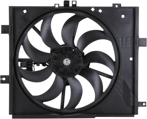 TYC 622770 Compatible con el conjunto de ventilador de refrigeración de repuesto NISSAN Versa, color negro