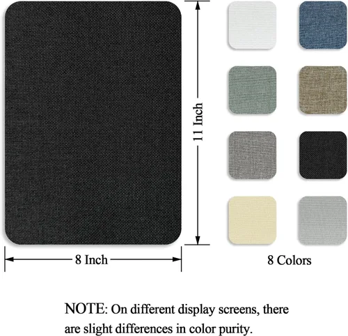 Vista 2 de Parches de reparación de lino autoadhesivos de 8 x 11 pulgadas (2 unidades), parches de tela de lino para reparación de sofás, kit de parches
