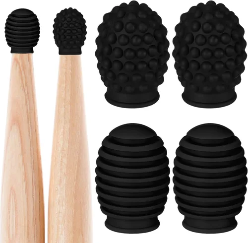 Vista 12 de 4 piezas de silenciador de tambor de silicona silenciosa para práctica silenciosa, accesorio de percusión de repuesto para instrumentos musicales