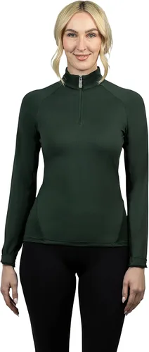 Vista 2 de Kastel Denmark Camiseta ligera de manga larga para el sol, con cremallera de un cuarto, protección UPF 30+