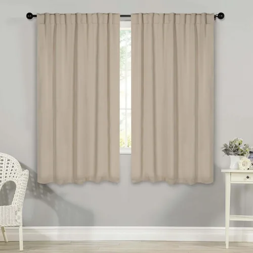 Vista 29 de BLUENILEMILLS Blackout Curtains, Room Darkening, Bedroom, Drapes, Kitchen, Living Room Window Accents, Sun Blocking, Thermal, 2 Pack, Solid Blackout