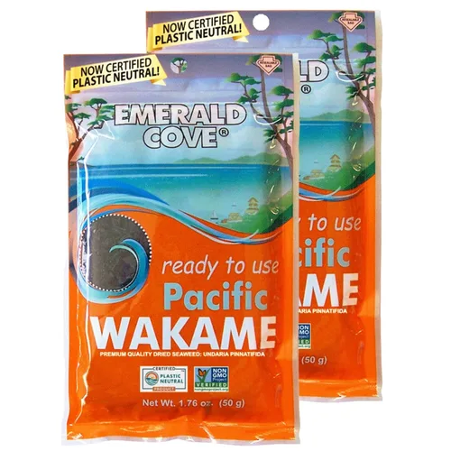 Vista 9 de Emerald Cove Silver Grade Wakame (algas marinas secas)