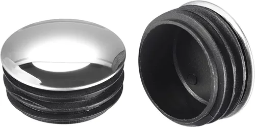 HARFINGTON Cubierta de tapa de extremo de poste, 4 piezas de 1.969 in (2 pulgadas), tapa de poste de valla de cabeza de acero, tapa de tubo redondo