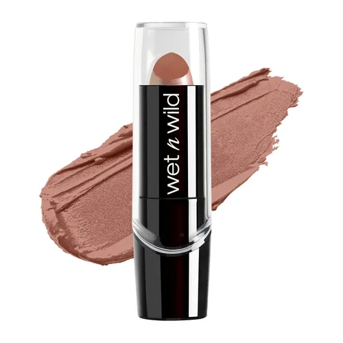 wet n wild Lápiz labial Silk Finish Color labial hidratante Color rico para construir Breeze Nude