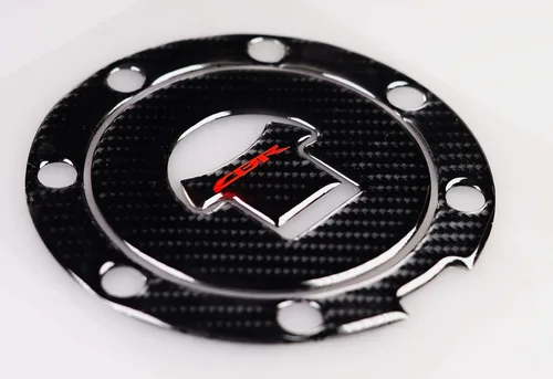 Vista 4 de Aspecto de carbono real, tapa de tanque de gasolina de combustible, almohadilla protectora, calcomanías de almohadilla de tanque, protector