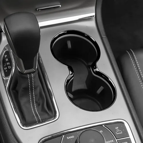 Vista 5 de Jimen Compatible con Jeep Grand Cherokee 2011-2021, Tapa de Cubierta del Portavasos Delantero (Negro)