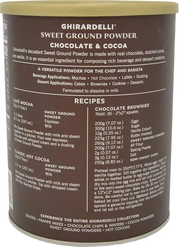 Vista 8 de Ghirardelli - 3 libras de polvo de chocolate dulce y cacao en polvo - Incluye exclusiva cuchara para medir de 1.5 cucharadas
