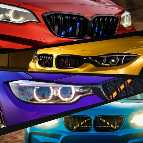 Vista 3 de AggAuto Insertos de rejilla compatibles con BMW F10, serie 5 GT 2009-2016/Sedan 2010-2016/Touring 2011-2016/X1 2015-2022/X2 2017-2023 accesorios